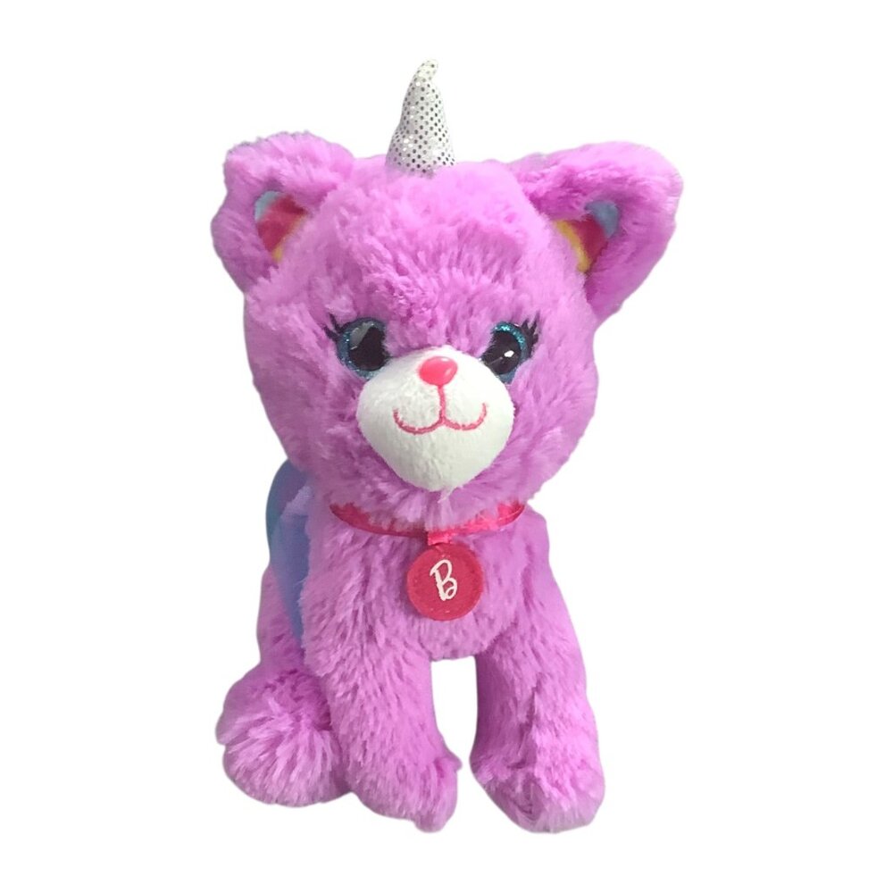 Barbie Unicorn Kitty Cat‎ Plush Just Play 8.5” Soft Stuffed Toy Glitter Horn